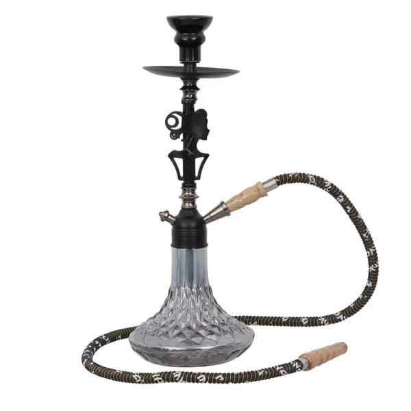 Designer Black Matki Lady queen Hookah Set (18.50 Inch) - Image 3