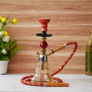 Designer Crystal Lindo Hookah Set Style Hookah Home And office Decor (13" Inches Red And Gold)