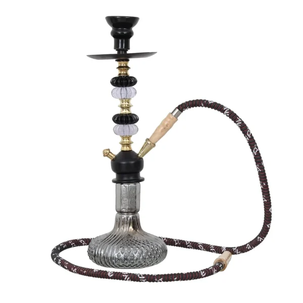 Designer Black Russian Style Hookah Set (18.50 Inch) - Image 2