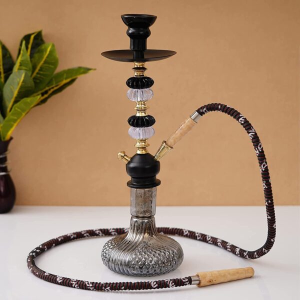 Designer Black Russian Style Hookah Set (18.50 Inch)