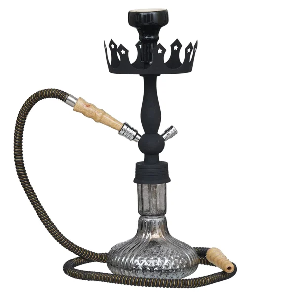 Antique King Designer Black Russian Hookah Set for Home Decor (17" Inches) - Image 4