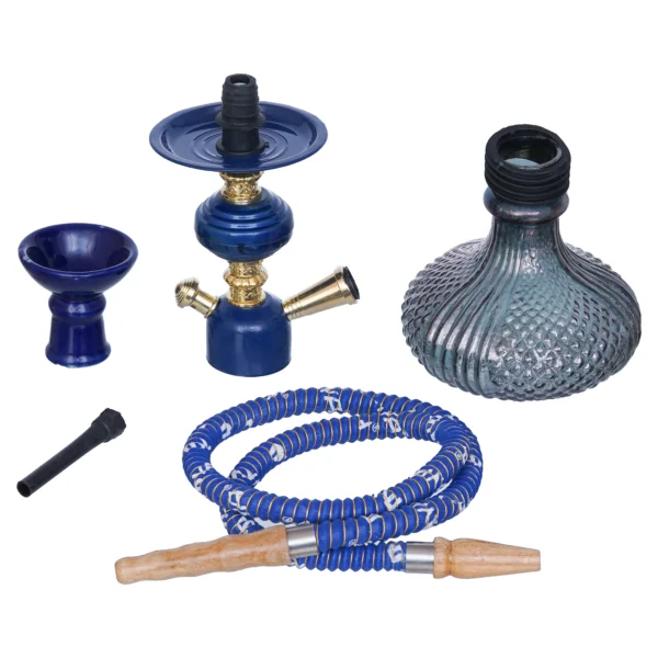 Premium Black Blue Russian Hookah Set (12.20" Inches) Hookha For Home Decor Hookha - Image 2