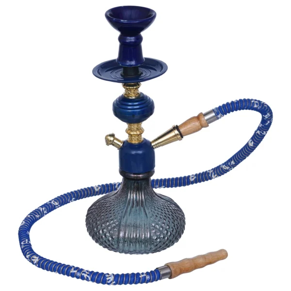 Premium Black Blue Russian Hookah Set (12.20" Inches) Hookha For Home Decor Hookha - Image 4